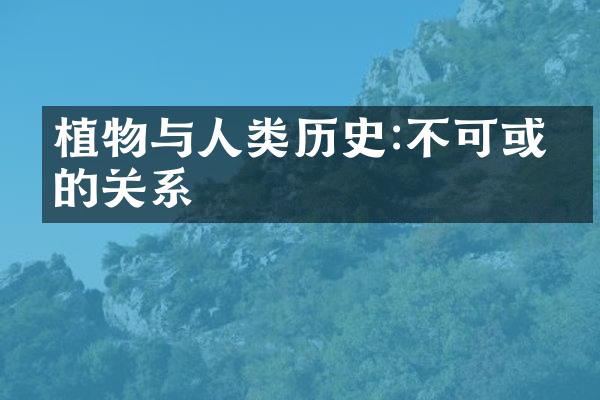 植物与人类历史:不可或缺的关系