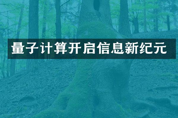 量子计算开启信息新纪元
