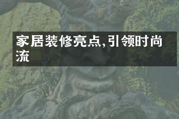 家居装修亮点,引领时尚潮流