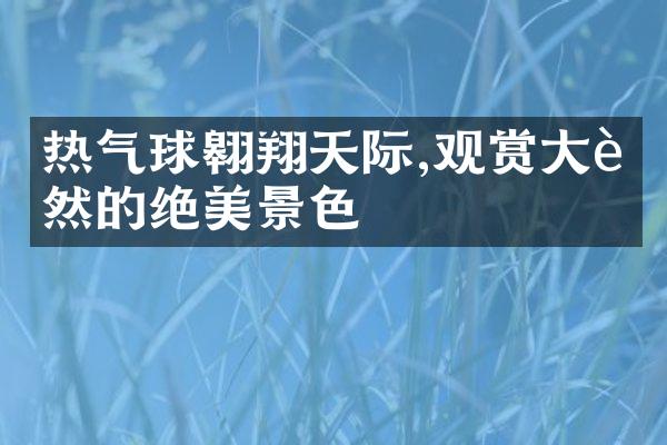 热气球翱翔天际,观赏大自然的绝美景色