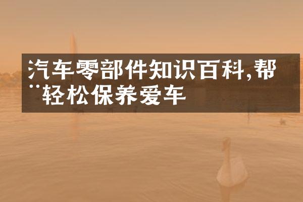 汽车零部件知识百科,帮您轻松保养爱车
