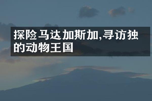 探险马达加斯加,寻访独特的动物王国