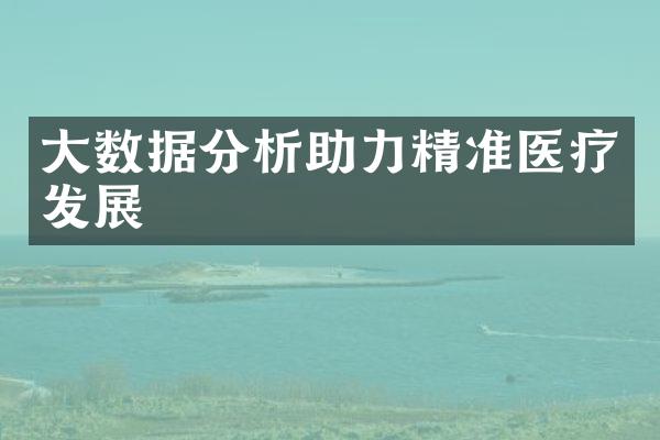 大数据分析助力精准医疗发展