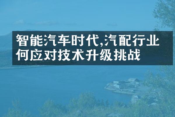 智能汽车时代,汽配行业如何应对技术升级挑战