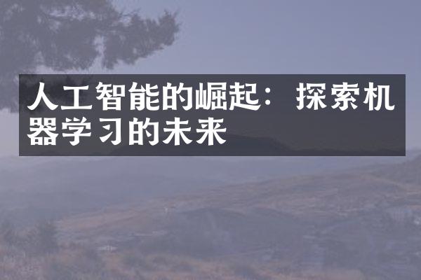 人工智能的崛起：探索机器学习的未来