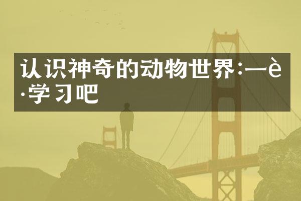 认识神奇的动物世界:一起学习吧
