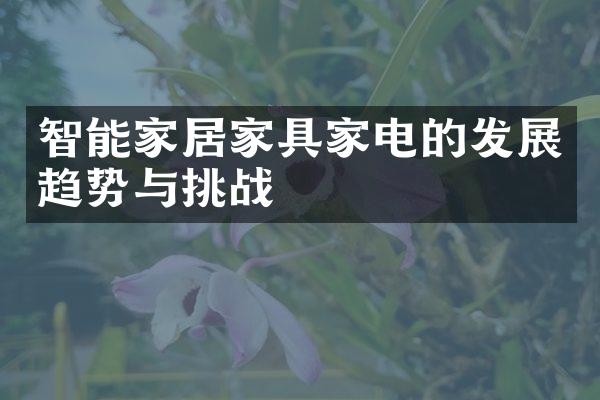 智能家居家具家电的发展趋势与挑战