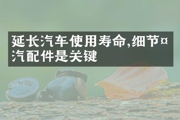 延长汽车使用寿命,细节处汽配件是关键