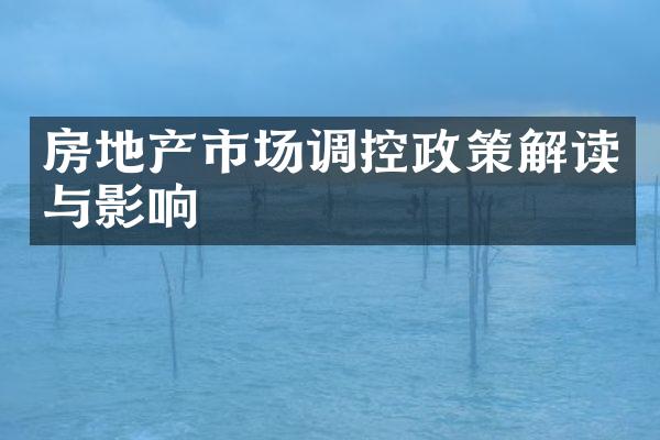 房地产市场调控政策解读与影响