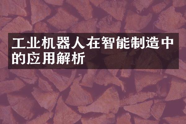 工业机器人在智能制造中的应用解析