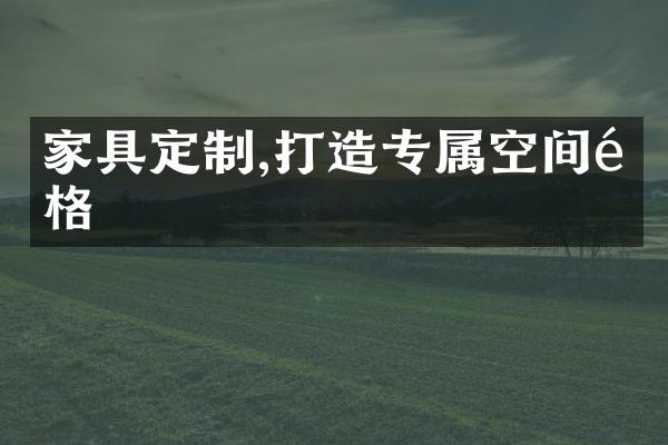 家具定制,打造专属空间风格