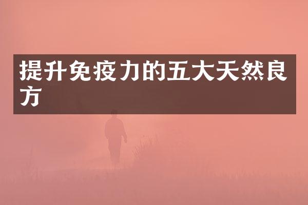 提升免疫力的五大天然良方