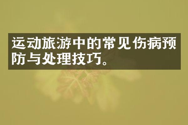 运动旅游中的常见伤病预防与处理技巧。