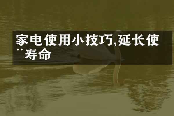 家电使用小技巧,延长使用寿命