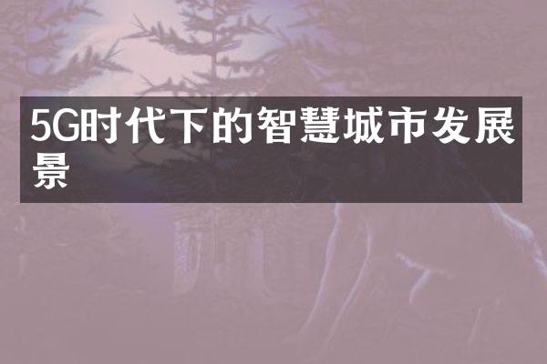 5G时代下的智慧城市发展前景