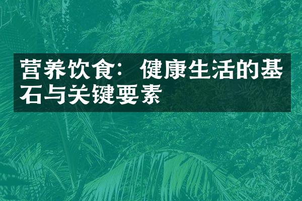 营养饮食：健康生活的基石与关键要素