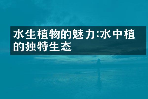水生植物的魅力:水中植物的独特生态
