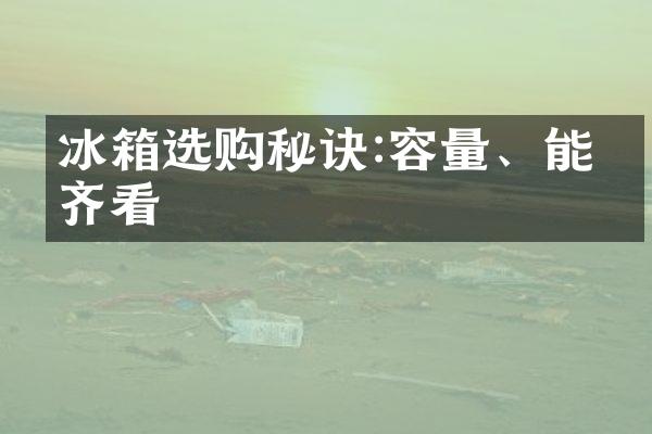 冰箱选购秘诀:容量、能效齐看