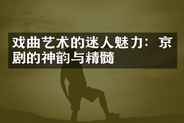 戏曲艺术的迷人魅力：京剧的神韵与精髓