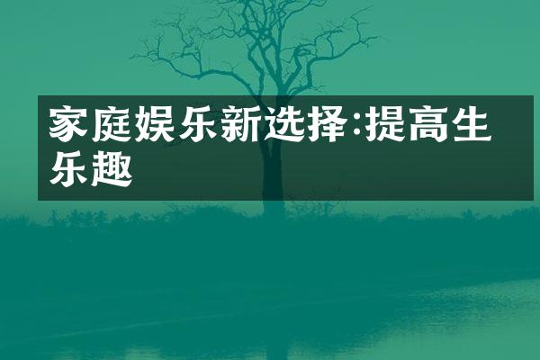 家庭娱乐新选择:提高生活乐趣