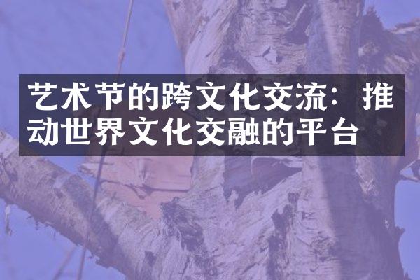 艺术节的跨文化交流：推动世界文化交融的平台