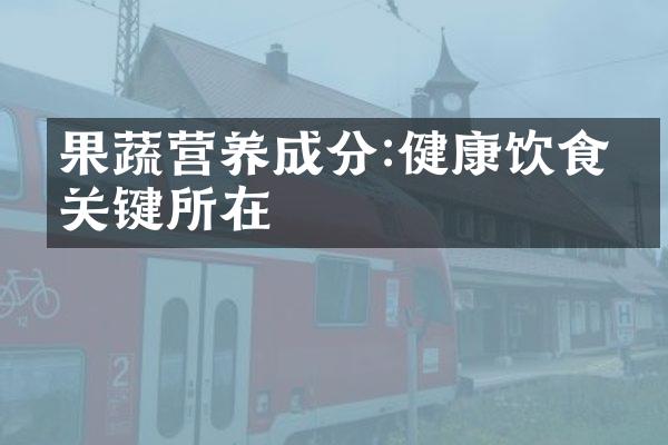 果蔬营养成分:健康饮食的关键所在