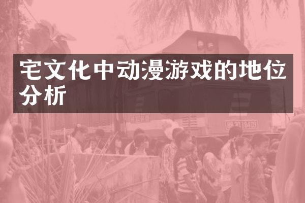 宅文化中动漫游戏的地位分析