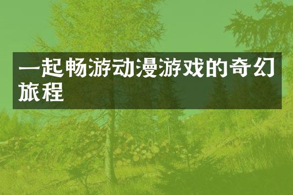一起畅游动漫游戏的奇幻旅程