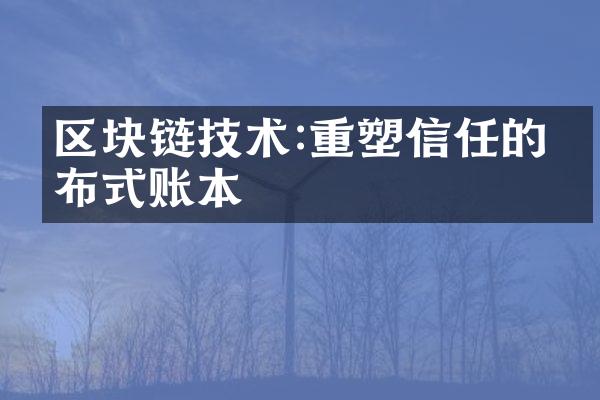 区块链技术:重塑信任的分布式账本