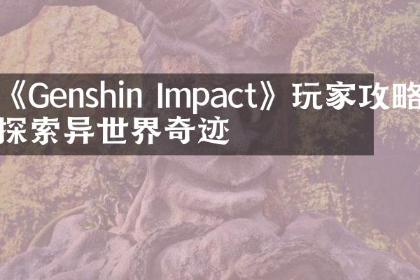 《Genshin Impact》玩家攻略：探索异世界奇迹