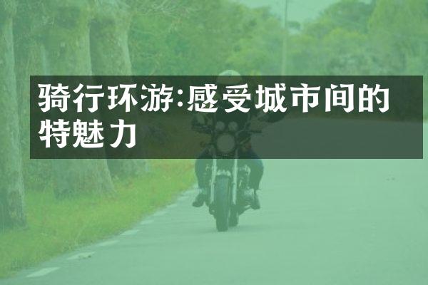 骑行环游:感受城市间的独特魅力