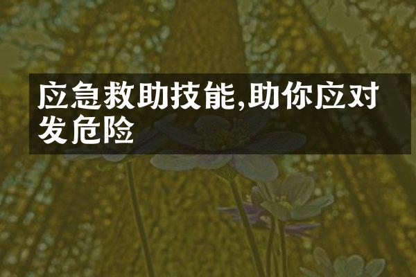 应急救助技能,助你应对突发危险