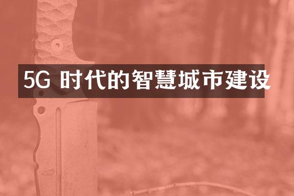 5G 时代的智慧城市建设