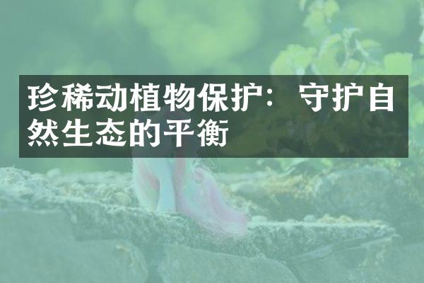 珍稀动植物保护：守护自然生态的平衡