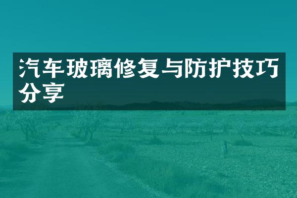 汽车玻璃修复与防护技巧分享