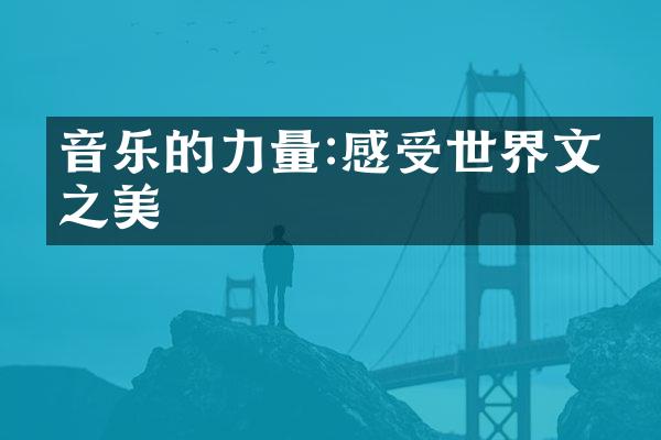 音乐的力量:感受世界文化之美