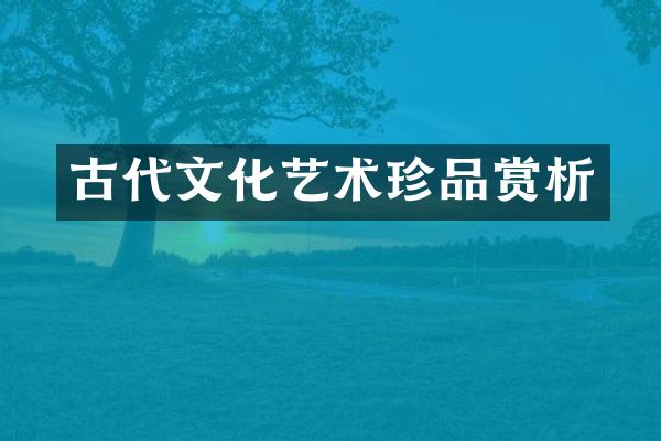 古代文化艺术珍品赏析