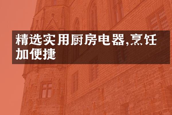 精选实用厨房电器,烹饪更加便捷