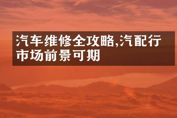 汽车维修全攻略,汽配行业市场前景可期