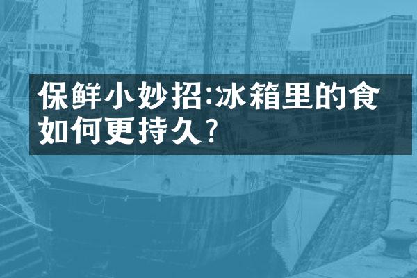保鲜小妙招:冰箱里的食材如何更持久?