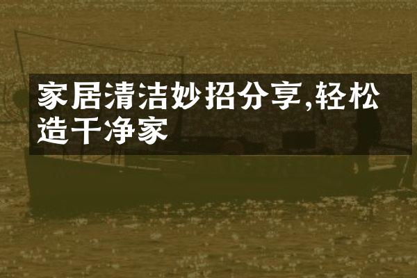 家居清洁妙招分享,轻松打造干净家