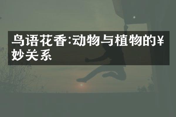 鸟语花香:动物与植物的奇妙关系