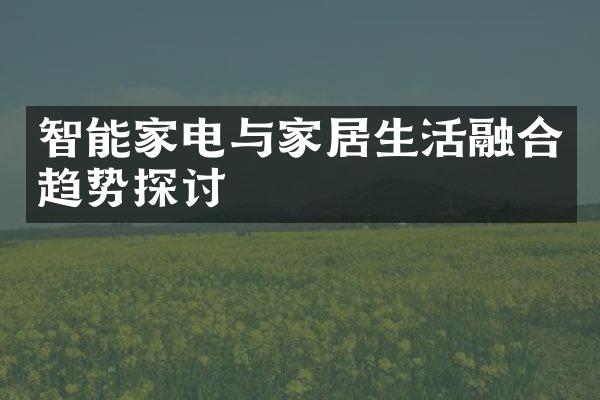 智能家电与家居生活融合趋势探讨