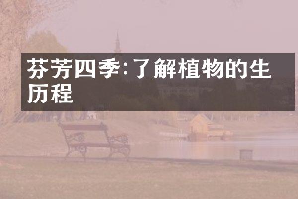 芬芳四季:了解植物的生命历程