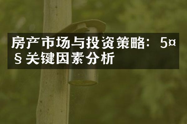 房产市场与投资策略：5大关键因素分析