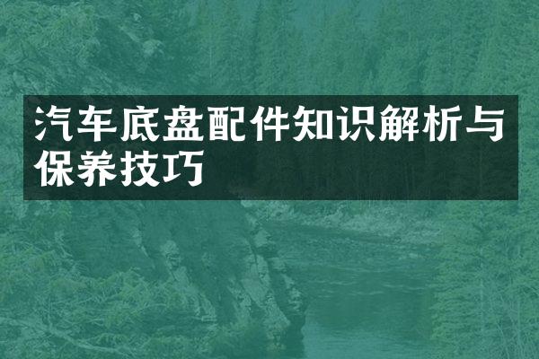 汽车底盘配件知识解析与保养技巧