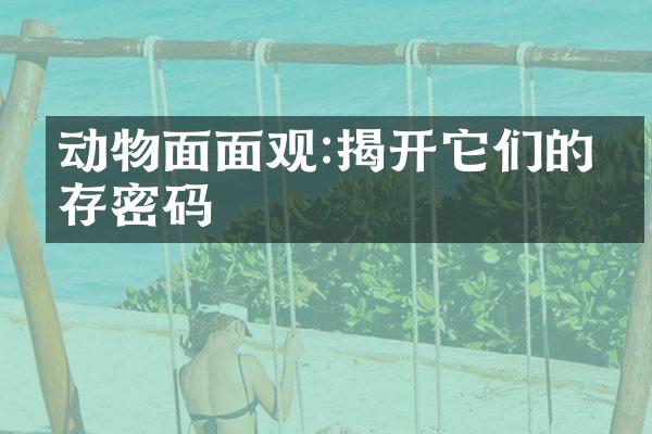 动物面面观:揭开它们的生存密码