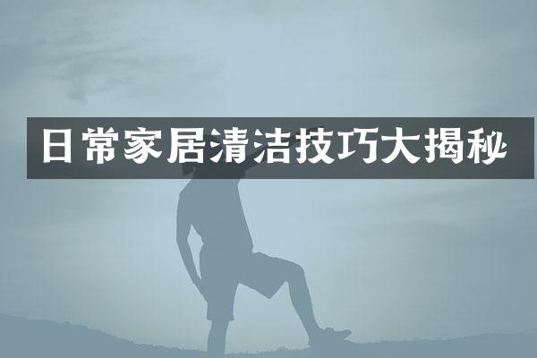 日常家居清洁技巧大揭秘