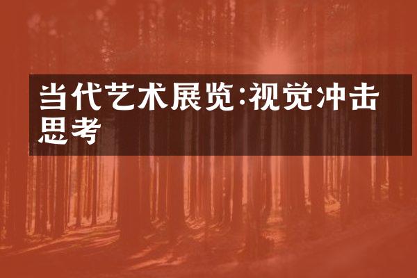 当代艺术展览:视觉冲击与思考