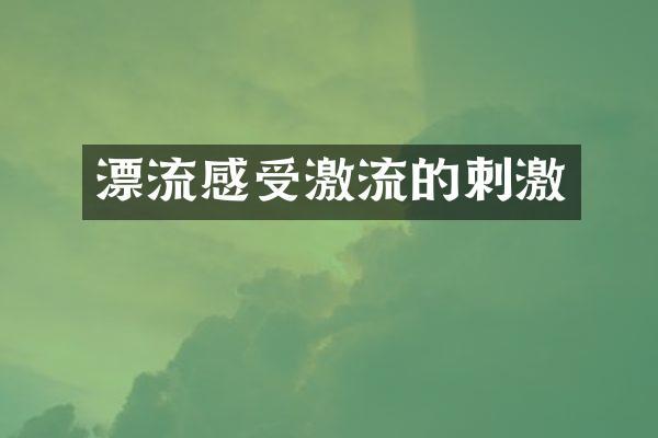 漂流感受激流的刺激